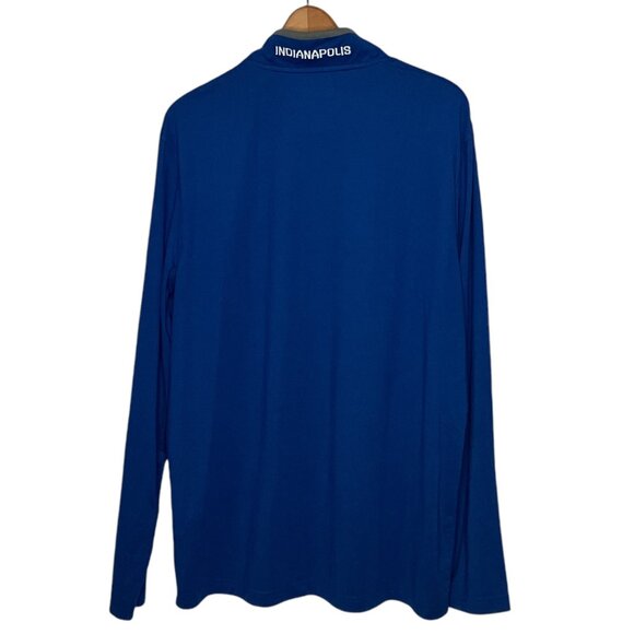 NFL Team Apparel Men's Large Blue Microfiber 1/4 Zip Pullover Indianapolis Colts - Picture 2 of 4